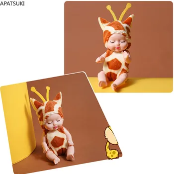 12 cm Zürafa Uyku Bebek Bebek Sevimli Hayvan Bebek Bebek Giysileri İle 4.5 