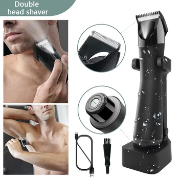 Erkek Elektrikli Kasık Saç Tıraş Makinesi Topları Epilatör Erkek Kasık Saç Düzeltici Epilasyon Göğüs Koltukaltı Vücut Jilet Su Geçirmez