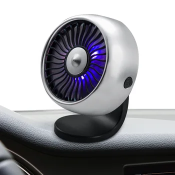 Çok Fonksiyonlu araba fanı Taşınabilir USB Dilsiz Mini Araç Fanı Kurulumu Kolay Elektrikli Otomatik araba fanı Araçlar İçin RV SUV