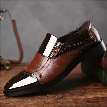 Yeni Klasik Deri Erkek Takım Elbise Ayakkabı Moda Elbise Ayakkabı Üzerinde Kayma Erkekler Oxfords Moda İş Elbise erkek ayakkabısı A53-13