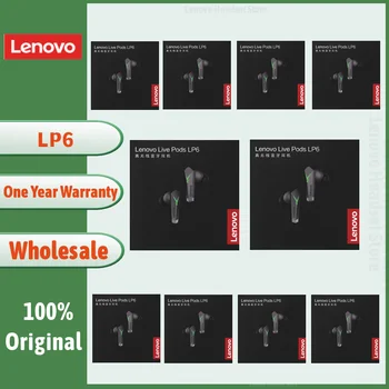 Lenovo LP6 5 Adet 10 Adet kablosuz bluetooth kulaklık Yüksek ses kalitesi oyun kulaklığı Düşük gecikme süresi ve uzun pil ömrü