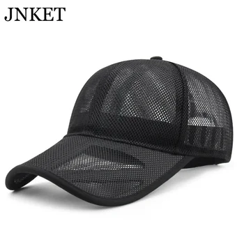 JNKET Unisex Uzun Fatura beyzbol şapkası Nefes şoför şapkası Açık Spor Kap Örgü Şapka Gorras Beyzbol Casquette