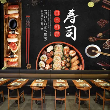 Sashimi Fotoğraf Duvar Kağıdı Endüstriyel Dekor Japon Suşi Gurme Restoran Arka Plan Papel De Parede 3d duvar kağıdı Duvar